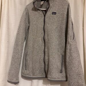 Patagonia Taupe Full-Zip Fleece Jacket